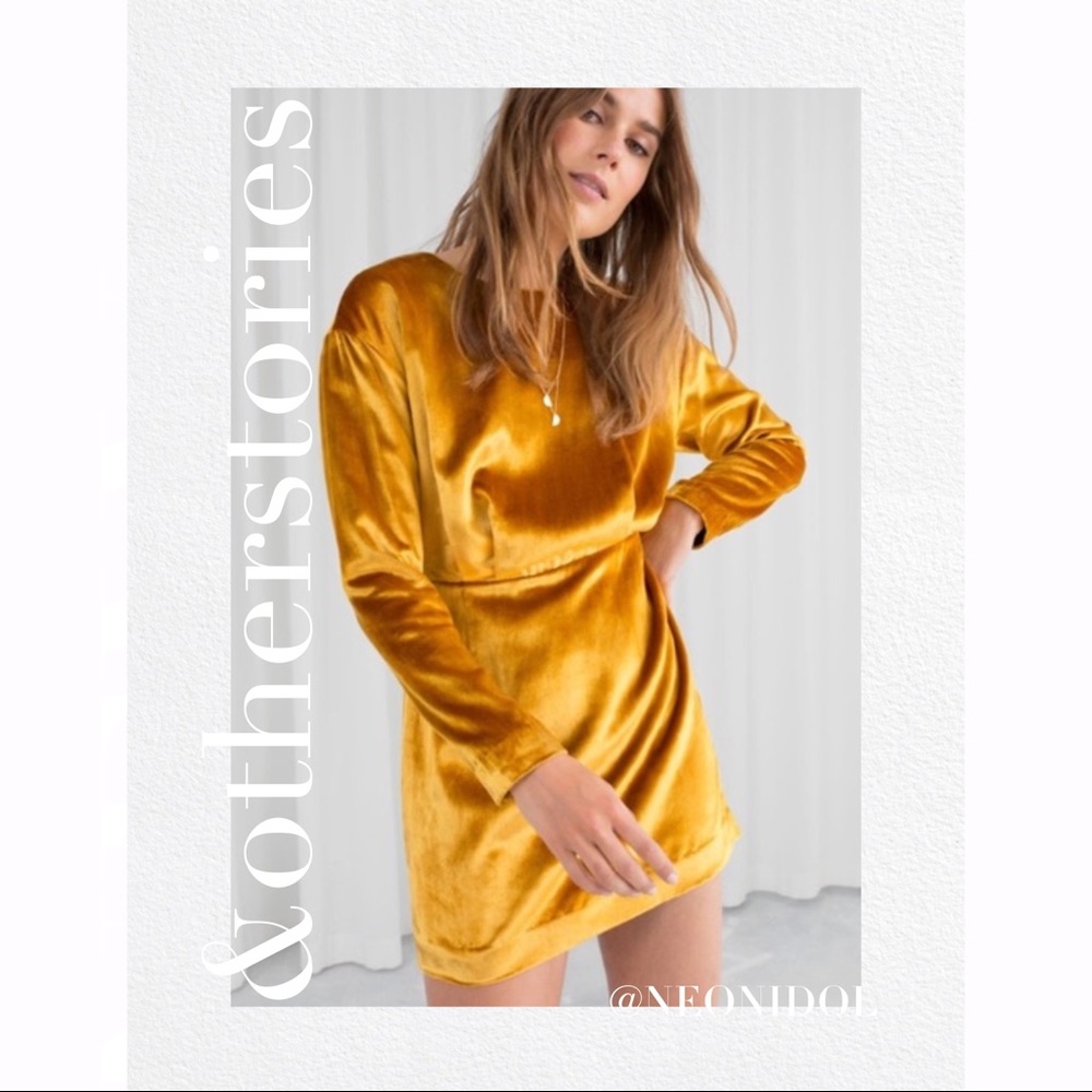 & Other Stories Velvet Dress